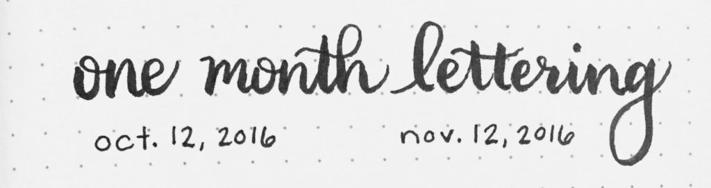 onemonthlettering